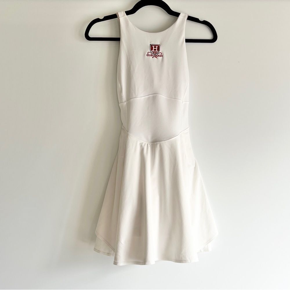 Lululemon for Harvard Club Squash Embroidered Insignia White Activewear Dress 4